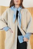 Norbury Japanese 3/4 Sleeve Duster Coat Latte /25=